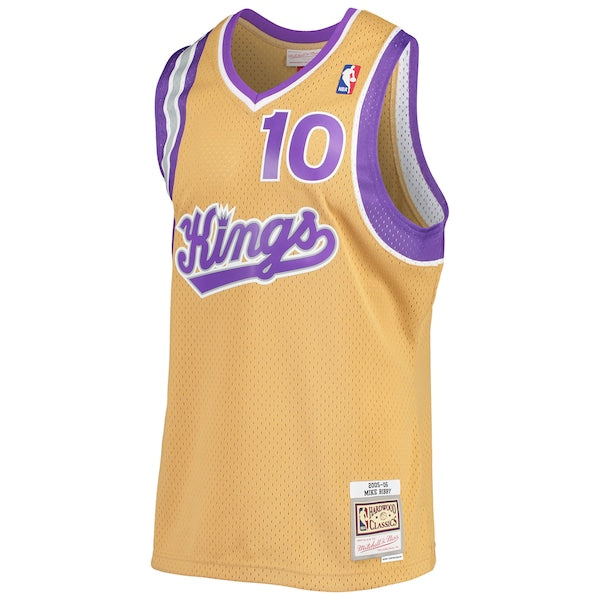 Mike Bibby Sacramento Kings 2005/06 Hardwood Classics Swingman Jersey - Gold
