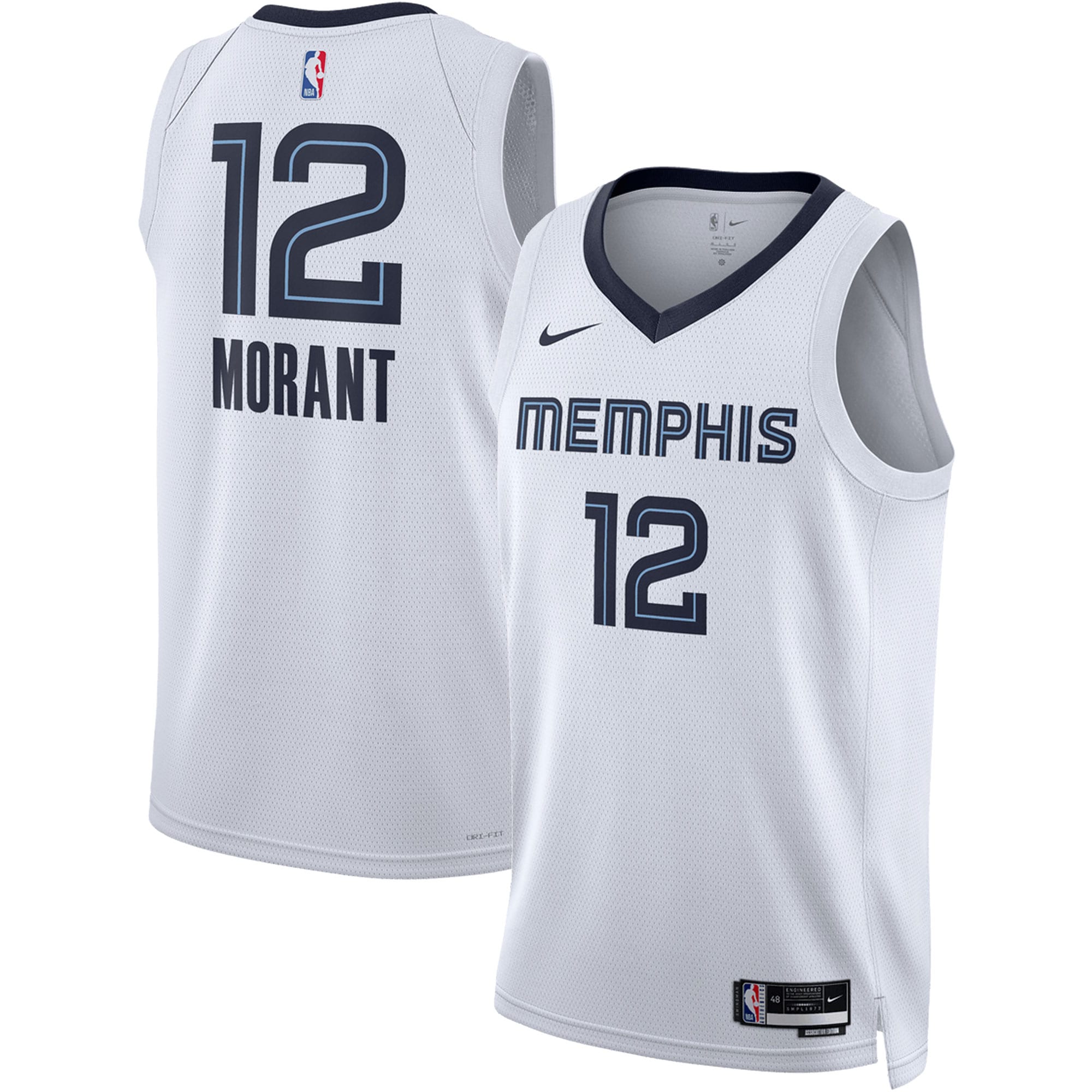 Ja Morant Memphis Grizzlies Nike Unisex Swingman Jersey - Icon Edition - Navy/White