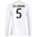 Jude Bellingham Los Merengues adidas 2025/26 Home Replica Long Sleeve Jersey - White