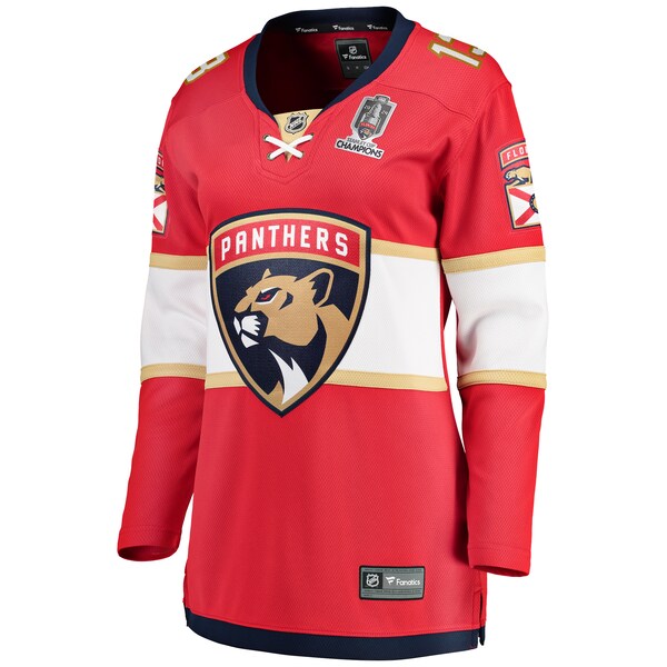 Sam Reinhart Florida Panthers  Women's Home 2024 Stanley Cup Champions Breakaway Player Jersey – Red