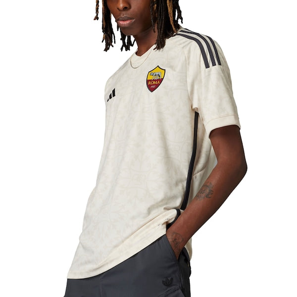 AS Roma adidas 2023/24 Away Replica Jersey - Cream