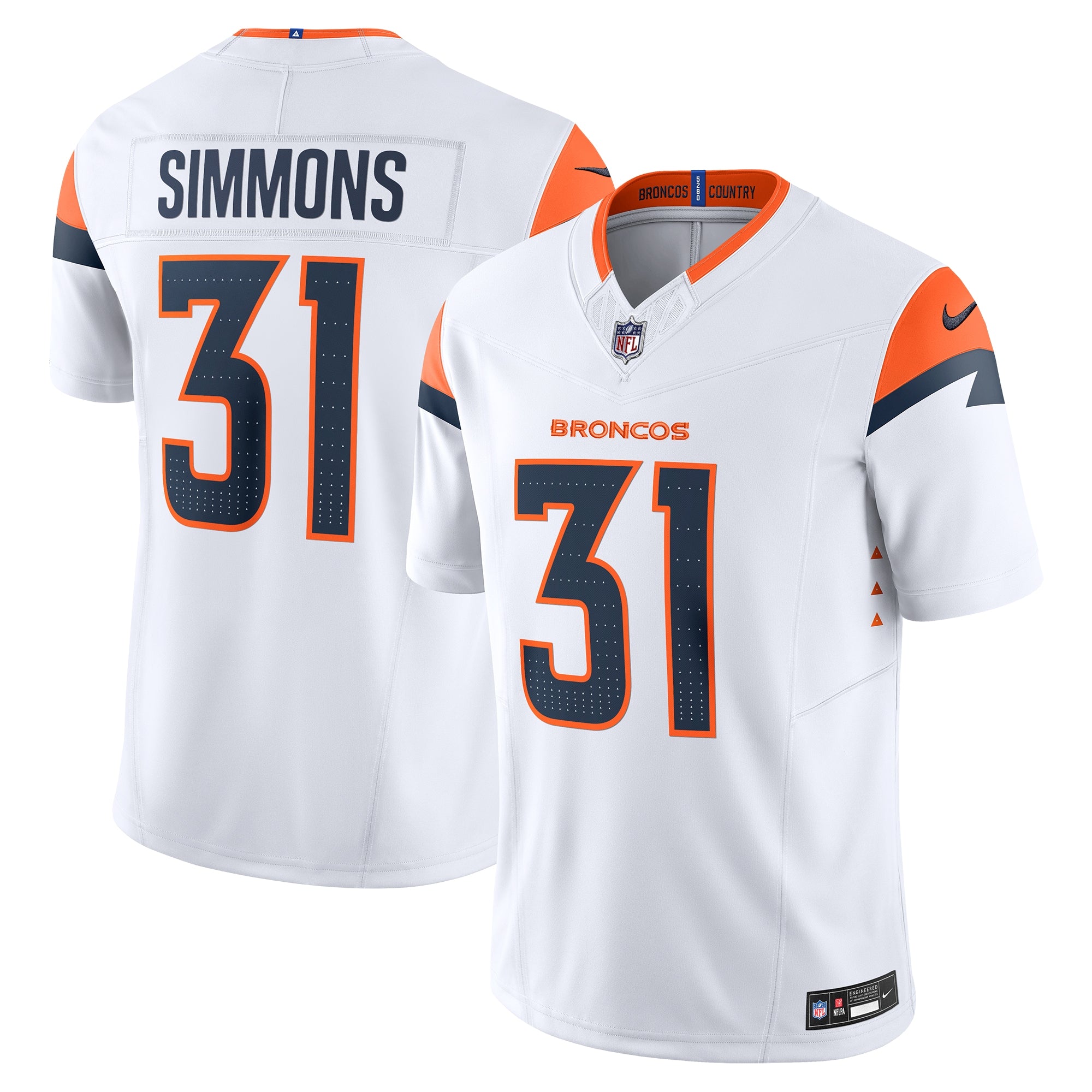 Justin Simmons Denver Broncos Nike Vapor F.U.S.E. Limited Jersey - Orange/Navy/White