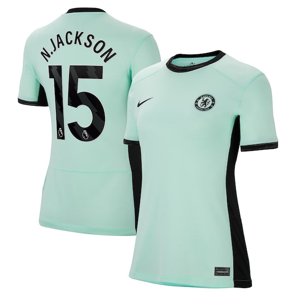 Nicolas Jackson Chelsea Nike Women's 2023/24 Third Stadium Replica Player Jersey - Mint