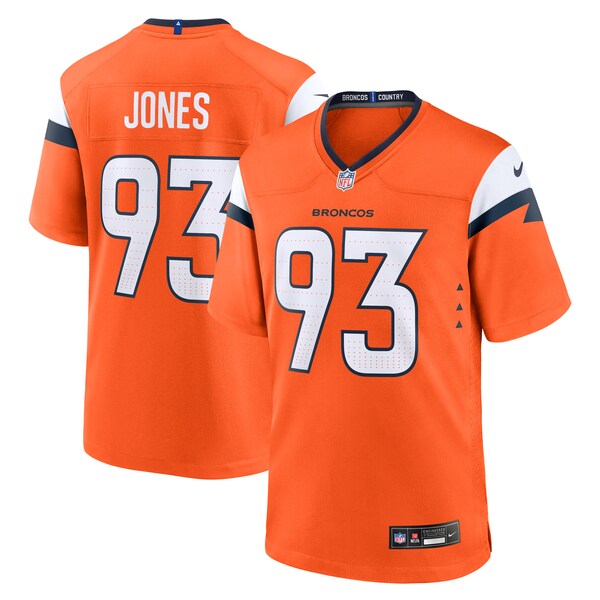 D.J. Jones Denver Broncos Nike Team Game Jersey -  Orange
