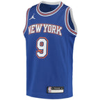RJ Barrett New York Knicks Jordan Brand Youth 2020/21 Swingman Player Jersey - Statement Edition - Blue