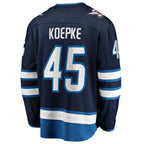 Cole Koepke Winnipeg Jets  Home Breakaway Jersey - Navy
