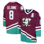 Teemu Selanne Anaheim Ducks Youth 1996 Blue Line Player Jersey - Maroon