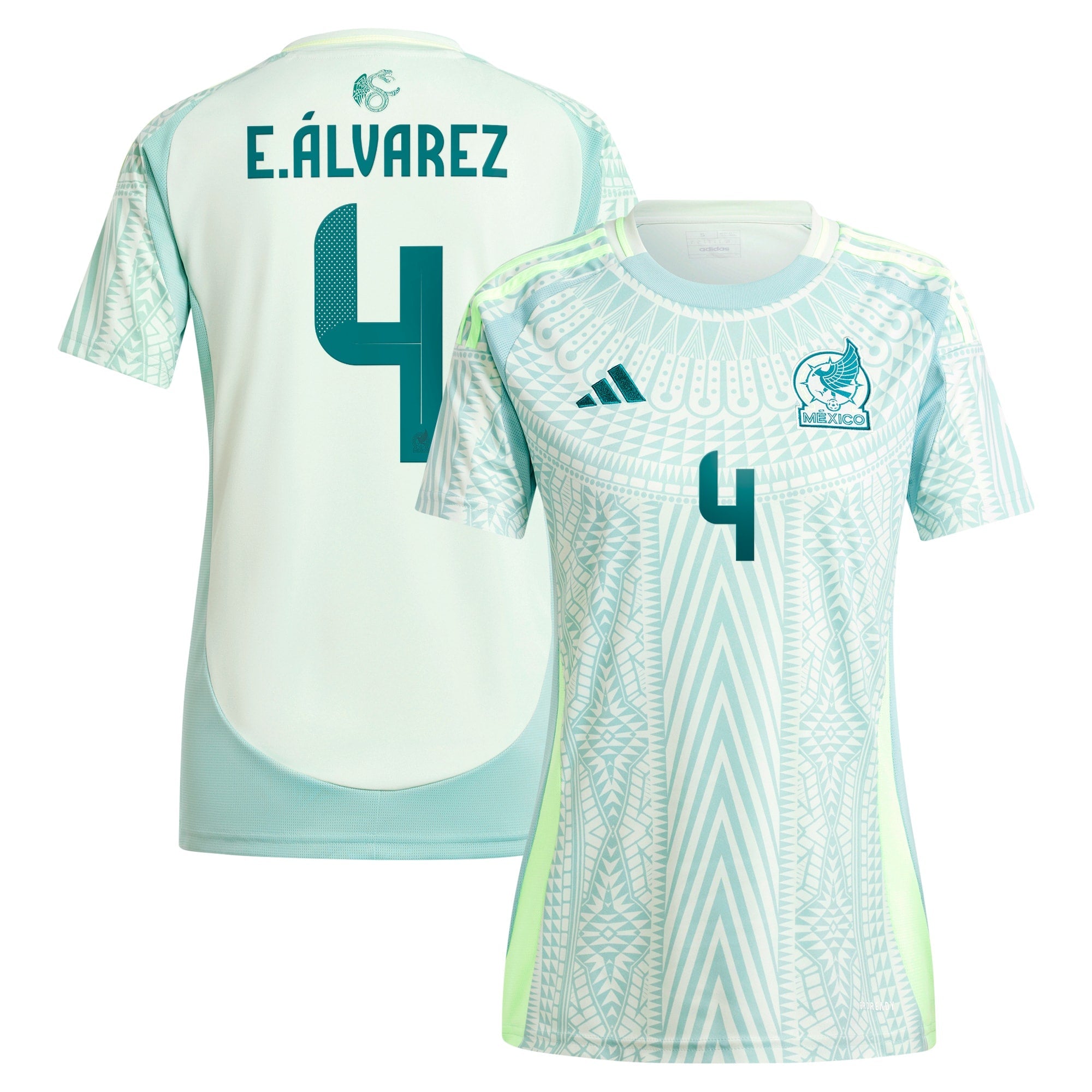 Edson Alvarez Mexico National Team adidas Women's 2024 Home Replica Player Jersey - Burgundy/Green