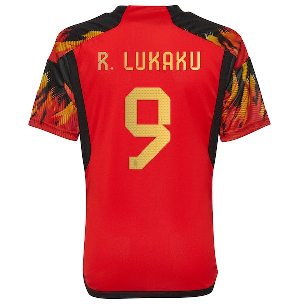 Romelu Lukaku Belgium National Team adidas Youth 2022/23 Home Replica Jersey - Red