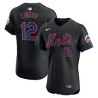 Francisco Lindor New York Mets Nike Alternate Elite Player Jersey - Black