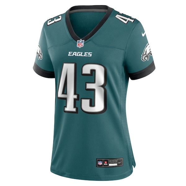 Ben VanSumeren Philadelphia Eagles Nike Women's Team Game Jersey - Midnight Green