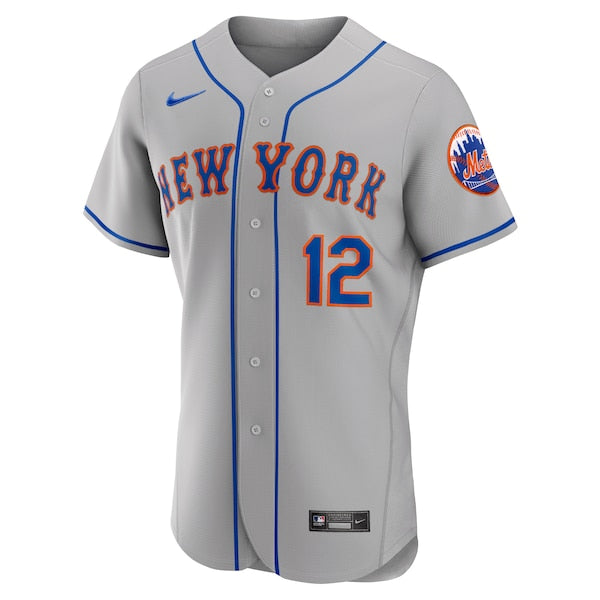 Francisco Lindor New York Mets Nike Road Authentic Player Jersey - Gray/White