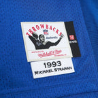 Michael Strahan New York Giants 1993 Authentic Throwback Retired Player Jersey - Royal/White