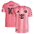 Lionel Messi Inter Miami CF adidas 2025 Euforia Authentic Player Jersey - Light Pink/Blue/Black