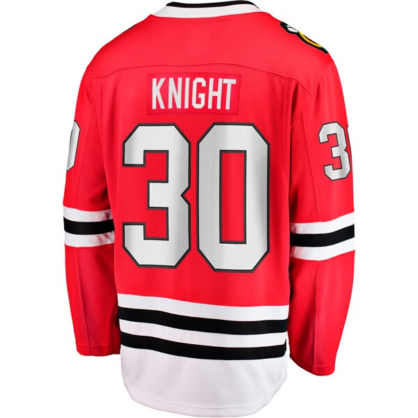 Spencer Knight Chicago Blackhawks  Home Breakaway Jersey - Red
