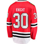 Spencer Knight Chicago Blackhawks  Home Breakaway Jersey - Red