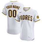 San Diego Padres Nike Home Elite Sponsor Patch Custom Jersey - White