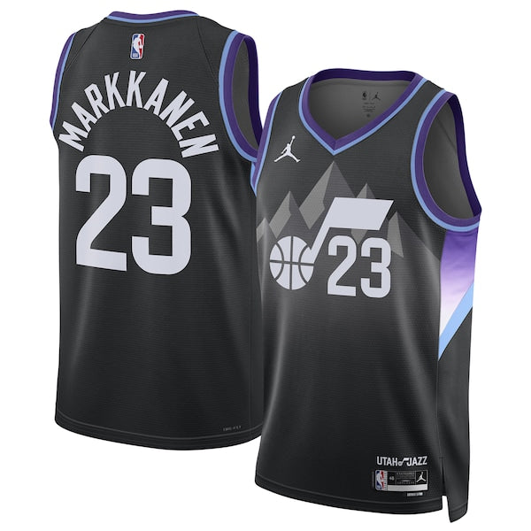 Lauri Markkanen Utah Jazz Jordan Brand Unisex 2024/25 Swingman Jersey - Statement Edition - Black
