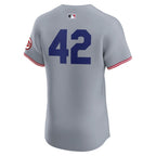 Cincinnati Reds Nike Road 2024 Jackie Robinson Day Elite Jersey - Gray