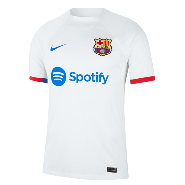 Frenkie de Jong Barcelona Nike 2023/24 Away Replica Jersey - White/Aqua/Royal