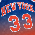 Patrick Ewing New York Knicks 1991/92 Hardwood Classics Fadeaway Swingman Player Jersey - Orange/Royal
