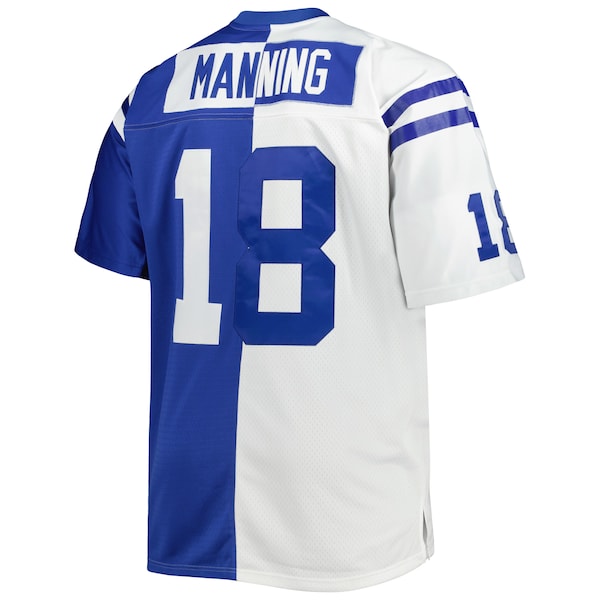 Peyton Manning Indianapolis Colts Big & Tall Split Legacy Retired Player Replica Jersey - White/Royal