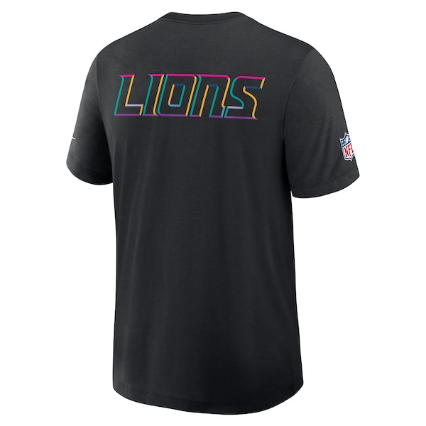 Detroit Lions Nike 2025 NFL Crucial Catch Tri-Blend Dri-FIT T-Shirt - Black