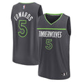 Anthony Edwards Minnesota Timberwolves  Youth Fast Break Replica Player Jersey - Statement Edition - Anthracite