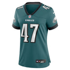 Charley Hughlett Philadelphia Eagles Nike Women's Team Game Jersey - Midnight Green