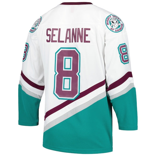 Teemu Selanne Anaheim Ducks  1996/97 Blue Line Player Jersey - White