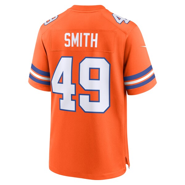 Dennis Smith Denver Broncos Nike Mile High Collection 1977 Throwback Retired Player Game Jersey - Orange