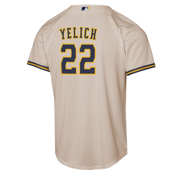 Christian Yelich Milwaukee Brewers Nike Youth Home Replica Player Jersey - Cream