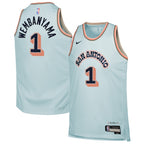 Victor Wembanyama San Antonio Spurs Nike Youth 2024/25 Swingman Player Jersey - City Edition - Light Blue