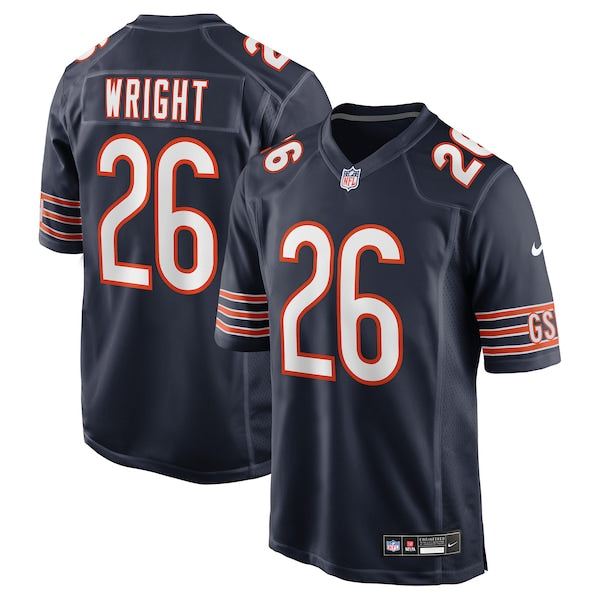 Nahshon Wright Chicago Bears Nike Team Game Jersey -  Navy