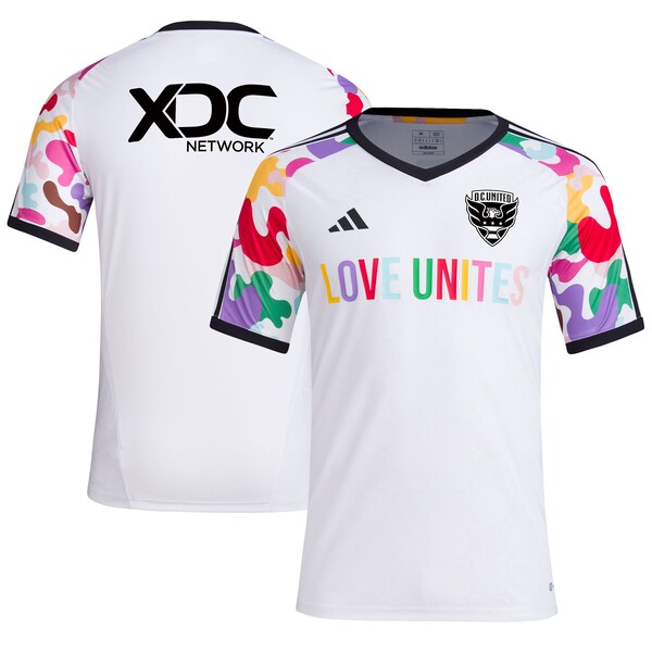 D.C. United adidas 2024 Pride Pre-Match Top - White