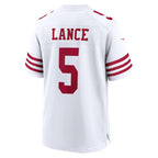 Trey Lance San Francisco 49ers Nike Player Game Jersey - White/Scarlet