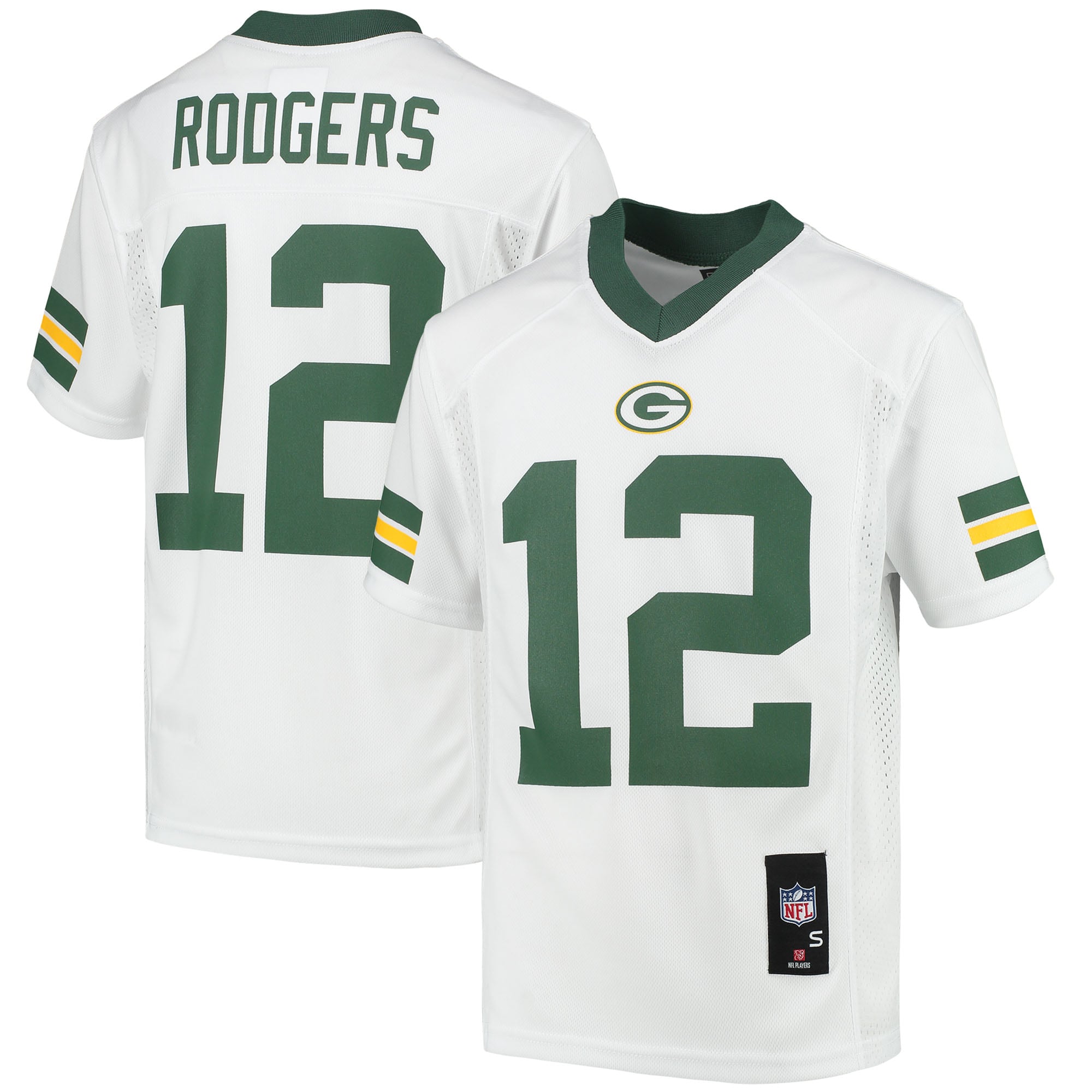 Aaron Rodgers Green Bay Packers Youth Replica Player Jersey - Green/White