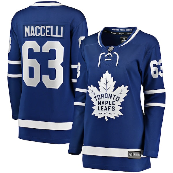 Matias Maccelli Toronto Maple Leafs  Women's Home Breakaway Jersey - Blue