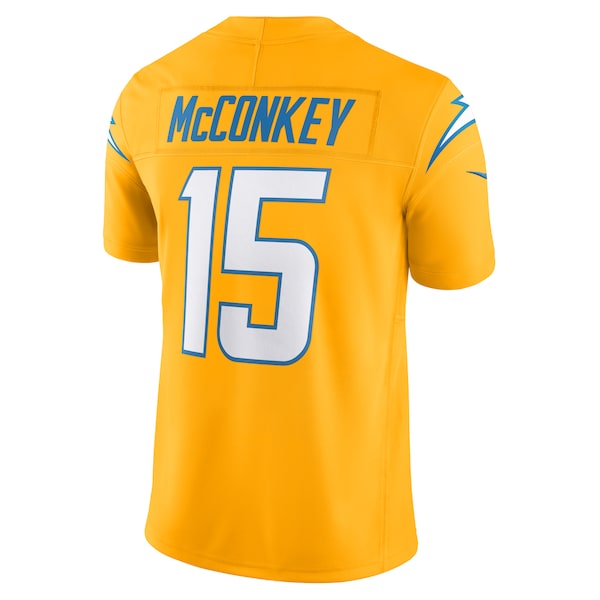 Ladd McConkey Los Angeles Chargers Nike Alternate Charger Power Vapor F.U.S.E. Limited Jersey - Gold/Navy/Powder Blue