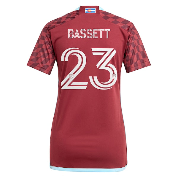 Cole Bassett Colorado Rapids adidas Women's 2024 One Flag Kit Replica Player Jersey - Burgundy
