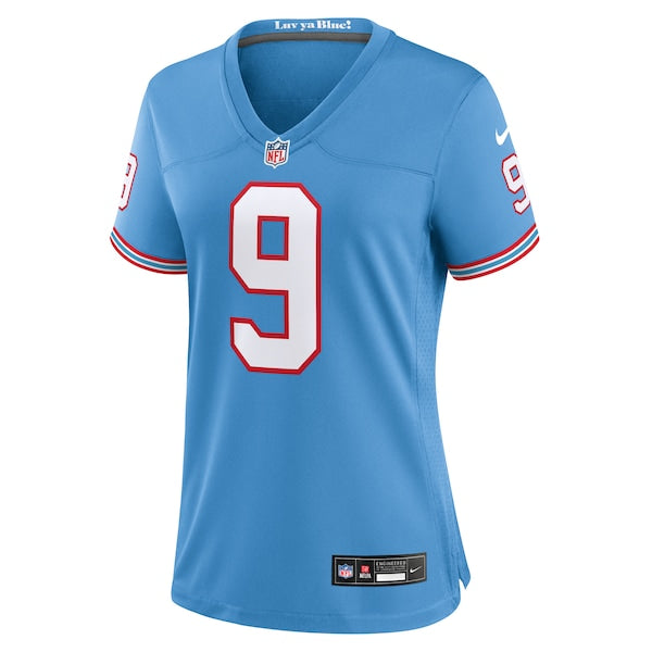 Steve McNair Tennessee Titans Nike Women's Oilers Throwback Retired Player Game Jersey - Light Blue/Navy