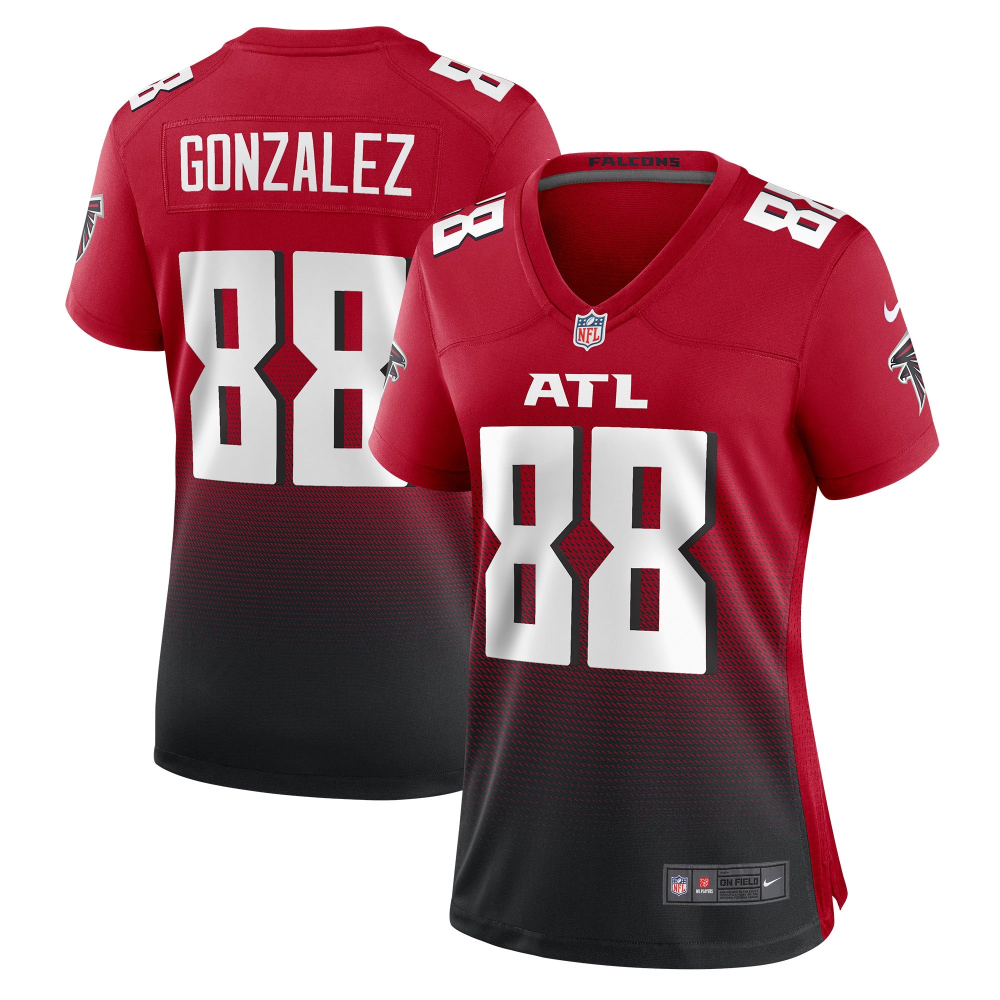 Tony Gonzalez Atlanta Falcons Nike Women's Game Retired Player Jersey - Black/Red