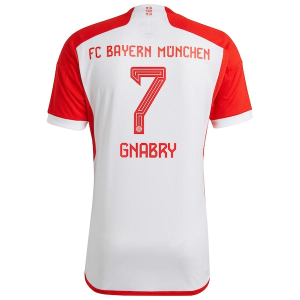 Serge Gnabry Bayern Munich adidas Youth 2023/24 Home Replica Jersey - White