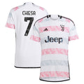 Federico Chiesa Juventus adidas 2023/24 Away Authentic Jersey - White/Black