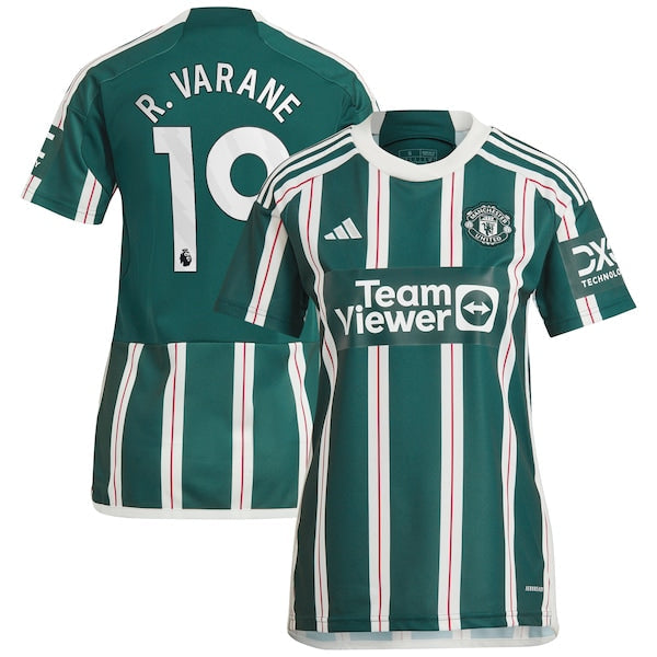Raphael Varane Manchester United adidas Women's 2023/24 Away Replica Player Jersey - Green/Red