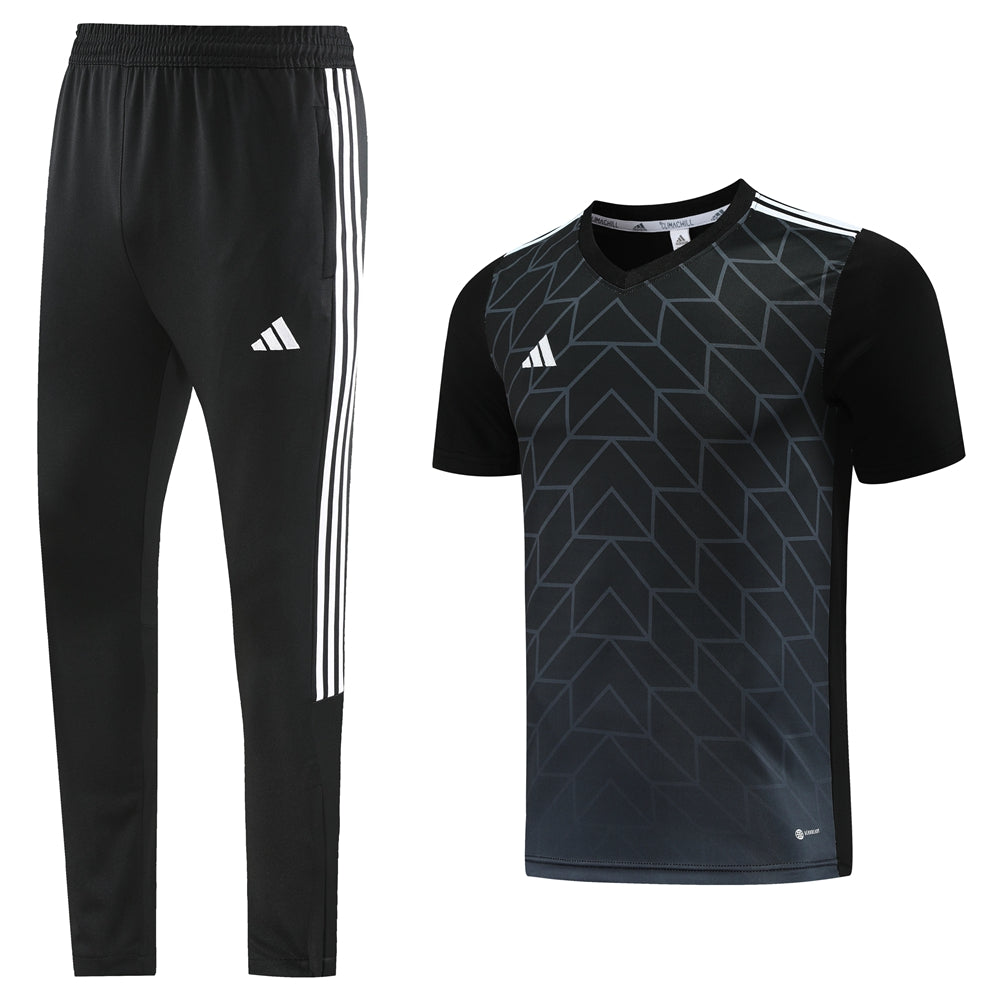 Adidas Short Sleeve Training Jersey Set - AD05- Black