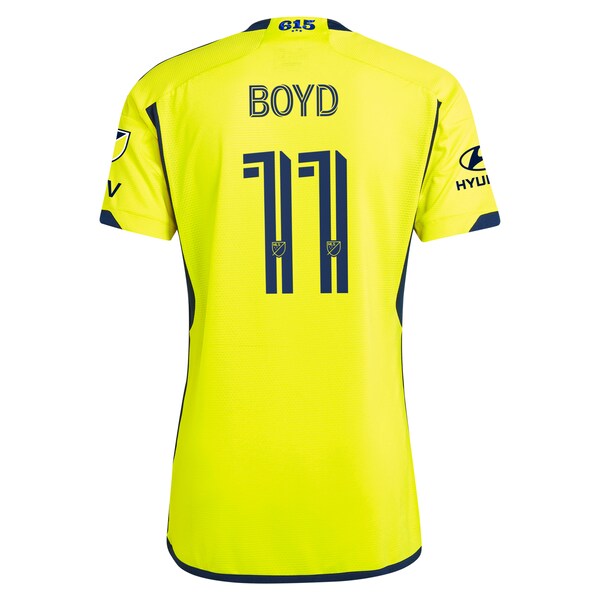 Tyler Boyd Nashville SC adidas 2024 The 615 Kit Authentic Player Jersey - Yellow/Black