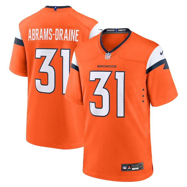 Kris Abrams-Draine Denver Broncos Nike Team Game Jersey -  Orange