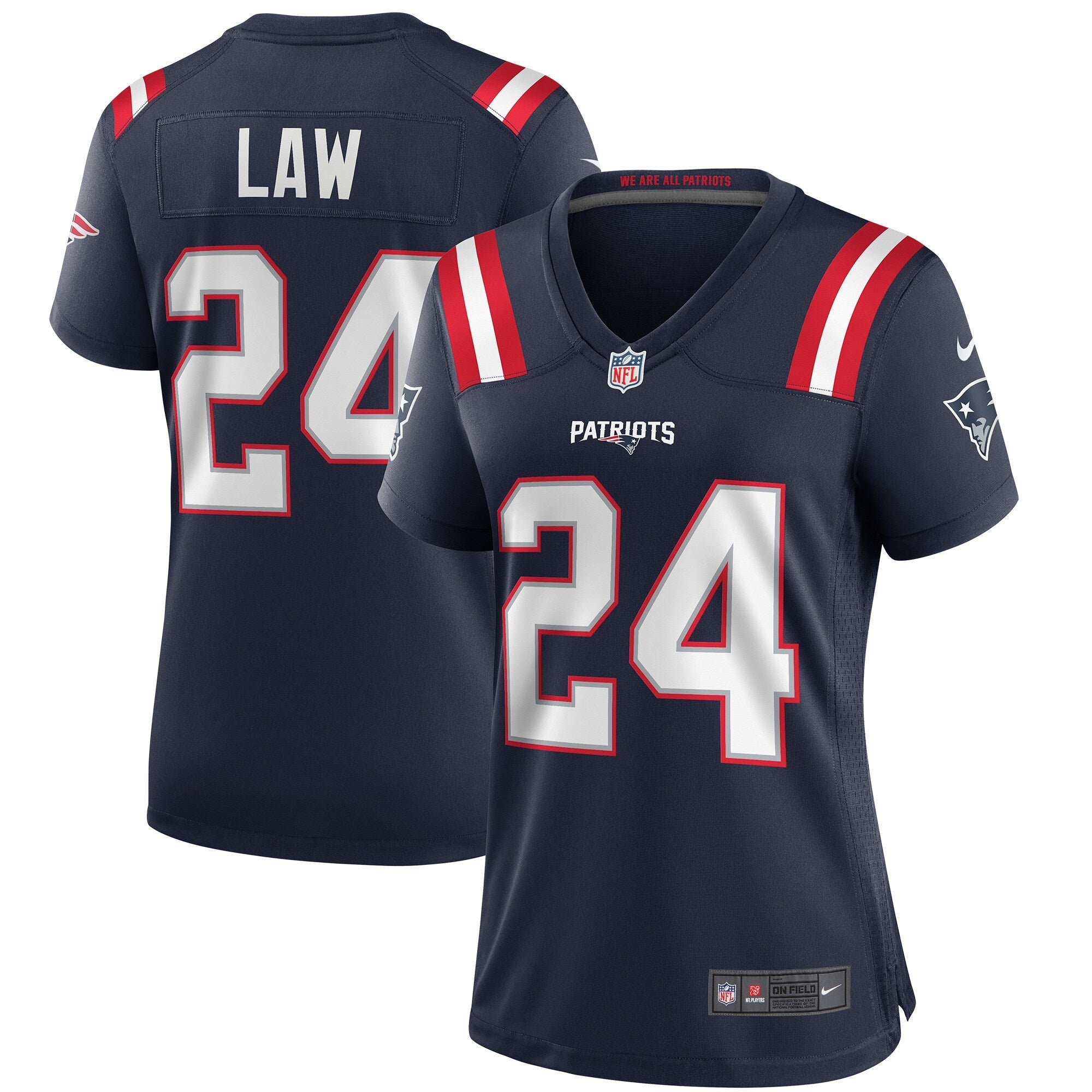 Ty Law New England Patriots Nike Women's Retired Game Jersey - Red/Navy