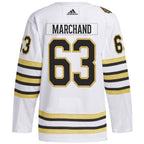 Brad Marchand Boston Bruins adidas  Primegreen Authentic Player Jersey - White/Black